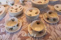 Hanover China Vtg Anniversary Pattern 51 Piece Dinnerware Grouping Floral Rose