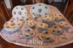 Hanover China Vtg Anniversary Pattern 51 Piece Dinnerware Grouping Floral Rose