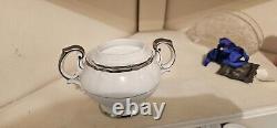 Harmony House Japan Silver Sonata 3639 Fine China Dinner Set Serves 8