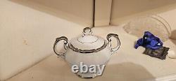 Harmony House Japan Silver Sonata 3639 Fine China Dinner Set Serves 8