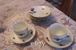 Haviland CFH/GDM Antique Porcelain Dinnerware Grouping 28 Pieces Lilac Pattern