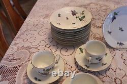 Haviland CFH/GDM Antique Porcelain Dinnerware Grouping 28 Pieces Lilac Pattern