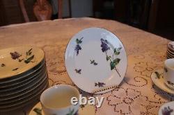 Haviland CFH/GDM Antique Porcelain Dinnerware Grouping 28 Pieces Lilac Pattern