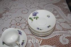 Haviland CFH/GDM Antique Porcelain Dinnerware Grouping 28 Pieces Lilac Pattern