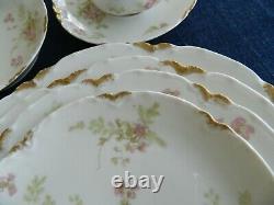 Haviland & Co Limoges Schleiger #52D Dinnerware Set for 8/w6 Serving Pieces 9-5