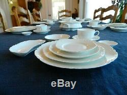 Haviland France Ranson White Dinnerware Set for 8 with5 Serving Pieces 7-5