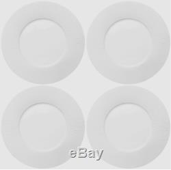Haviland Infini French Dinnerware Limoges Porcelain Dinner Plates White SET OF 4