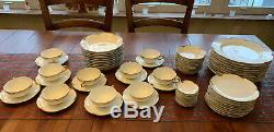 Haviland Limoges 70 Pc Dinnerware Set Silver Anniversary Schleiger 19 White Gold