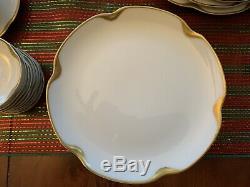 Haviland Limoges 70 Pc Dinnerware Set Silver Anniversary Schleiger 19 White Gold