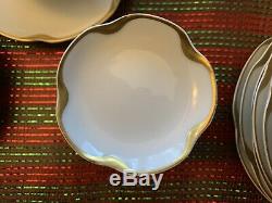 Haviland Limoges 70 Pc Dinnerware Set Silver Anniversary Schleiger 19 White Gold