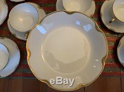 Haviland Limoges 70 Pc Dinnerware Set Silver Anniversary Schleiger 19 White Gold