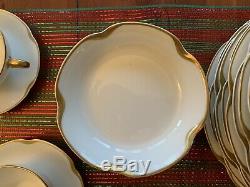 Haviland Limoges 70 Pc Dinnerware Set Silver Anniversary Schleiger 19 White Gold