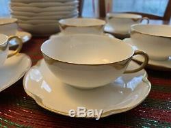 Haviland Limoges 70 Pc Dinnerware Set Silver Anniversary Schleiger 19 White Gold