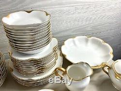 Haviland Limoges 78 Pc Dinnerware Set Silver Anniversary Schleiger 19 White Gold
