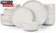 Haware Stoneware Dinnerware Sets, 12-Piece Plates and Bowls Set for 4, Dishes Se