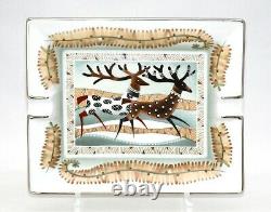 Hermes Change tray Reindeer porcelain Ashtray Deer dinnerware VIDE POCHE 089