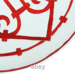 Hermes Dinner Plate Guadalquivir Red Tableware Dinnerware 2 set Dish New 10.5 in