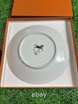 Hermes Paris Cheval d'Orient Dessert Plate Porcelain Dinnerware withBox