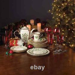 Holiday 6-Piece Seasonal Ivory Bone China Dinnerware Set (Service for 6)