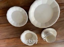 Homer Laughlin Fiesta Ware White Full Set 43 Pieces Plates Bowls Mugs