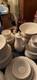 Homer Laughlin Fluted China Service Set of 10 White with Gold Trim 100+ pcs/set
