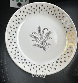 Homer Laughlin Golden Wheat Fleur De Lis Plate Dinnerware Lot