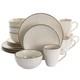 HoneyIvory 16 Piece Stoneware Dinnerware Set in Ivory