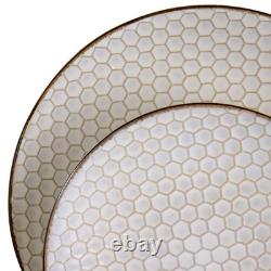 HoneyIvory 16 Piece Stoneware Dinnerware Set in Ivory