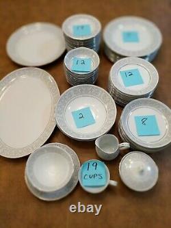 Huge Fine China Dinnerware set, Whitney by Imperial China W M Dalton, 86 Pieces