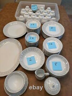 Huge Fine China Dinnerware set, Whitney by Imperial China W M Dalton, 86 Pieces