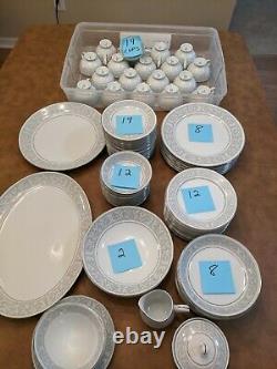 Huge Fine China Dinnerware set, Whitney by Imperial China W M Dalton, 86 Pieces