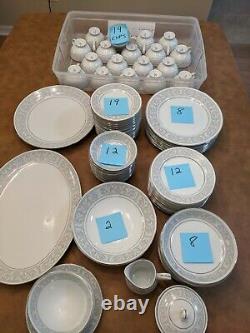 Huge Fine China Dinnerware set, Whitney by Imperial China W M Dalton, 86 Pieces