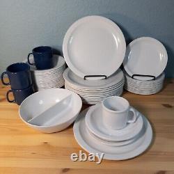 Huge Lot 44 pcs Vintage Dallas Texas Ware White Plates Bowls Mugs Divided Bowl