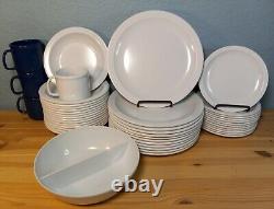 Huge Lot 44 pcs Vintage Dallas Texas Ware White Plates Bowls Mugs Divided Bowl