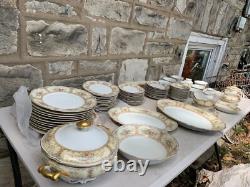 Hutschenreuther Selb Bavaria Germany Antique Dinnerware Set 12 Person 77 Piece
