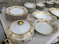 Hutschenreuther Selb Bavaria Germany Antique Dinnerware Set 12 Person 77 Piece