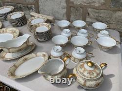 Hutschenreuther Selb Bavaria Germany Antique Dinnerware Set 12 Person 77 Piece