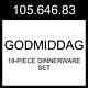 IKEA GODMIDDAG 18-piece Dinnerware Set White 105.646.83