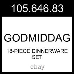 IKEA GODMIDDAG 18-piece Dinnerware Set White 105.646.83