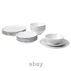 IKEA GODMIDDAG 18-piece Dinnerware Set White 105.646.83