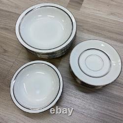 Imperial Fukagawa White-Silver Bone China Dinnerware