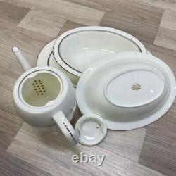 Imperial Fukagawa White-Silver Bone China Dinnerware