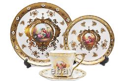 Imperial Porcelain 16-pc White/Gold Dinner Set'Second Date', Unique Dishware