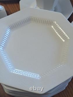 Independence Ironstone by Interpace White Pattern 92 Piece Dinnerware Grouping