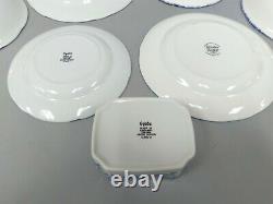 Italian Spode Design Blue and White Porcelain Dinnerware Mixed Lot 32 pcs