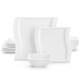 Ivory White Dinnerware Set, 12 Pieces Porcelain Dinner Plates, Dessert Plat