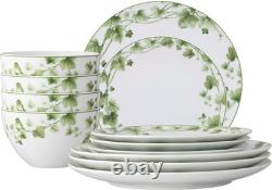 Ivy Whisper 12-Piece Dinnerware Set, Service for 4