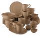 JCPenney Home Ashley Scalloped Stoneware 50-pc. Dinnerware Set taupe