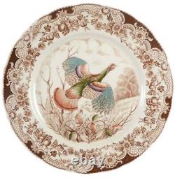 JOHNSON BROTHERS WINDSOR WARE WILD TURKEYS Dinner Plates SET OF SIX England