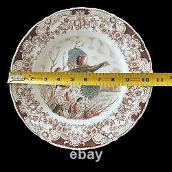 JOHNSON BROTHERS WINDSOR WARE WILD TURKEYS Dinner Plates SET OF SIX England